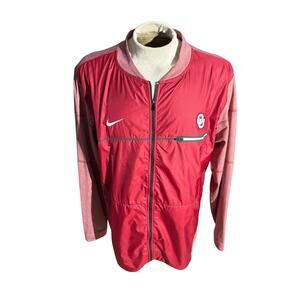 Nike Shield Oklahoma Sooners Full Zip Jacket XL Red Wind Resistant OU Team Gear